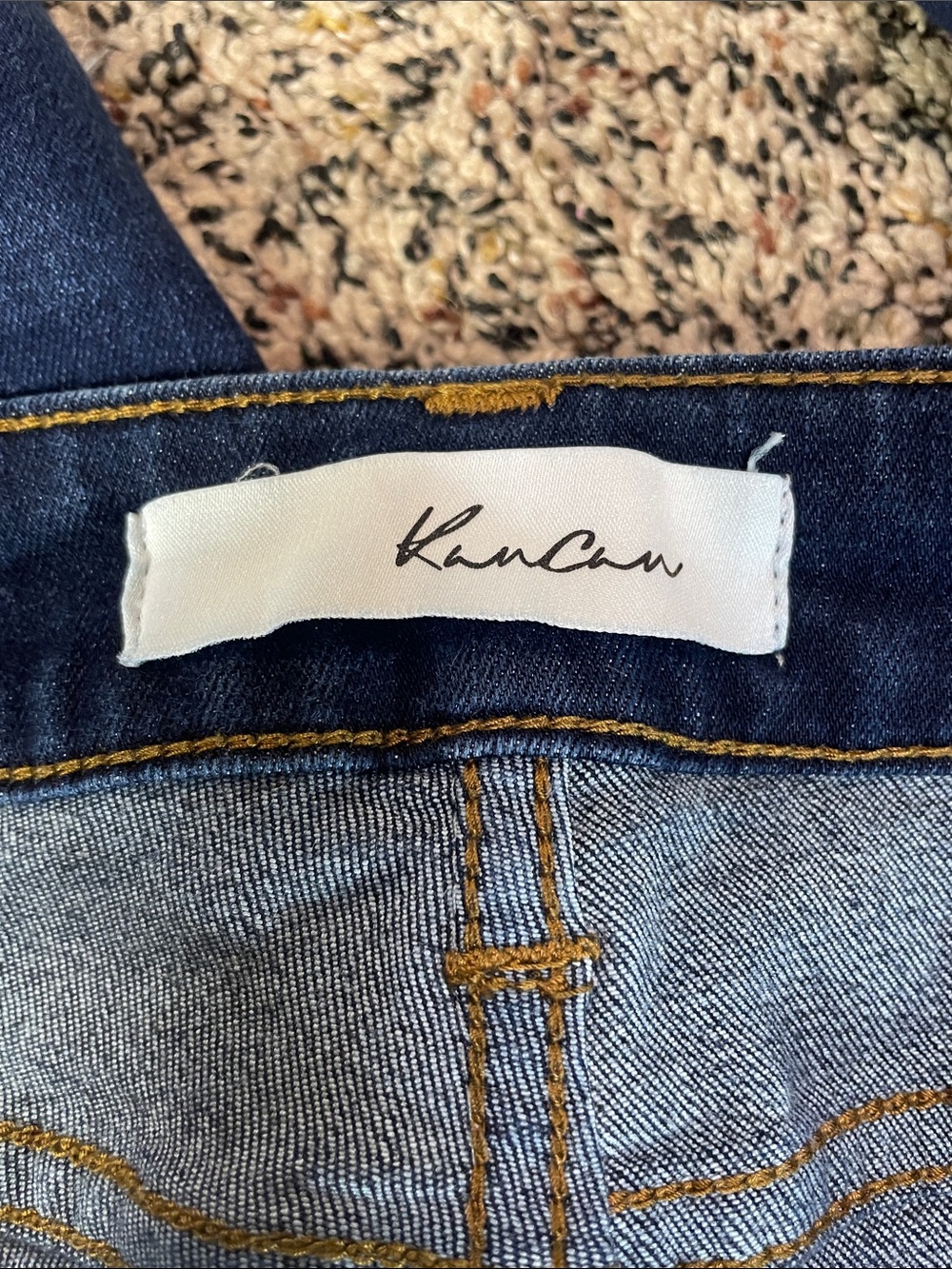 KanCan High Rise Straight Leg Dark Blue Jeans Stretch Skinny Size 31 | NWOT - Picture 6 of 7